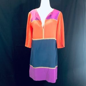 BCBG MAXAZRIA SILK TUNIC DRESS EMBROIDERED NWT